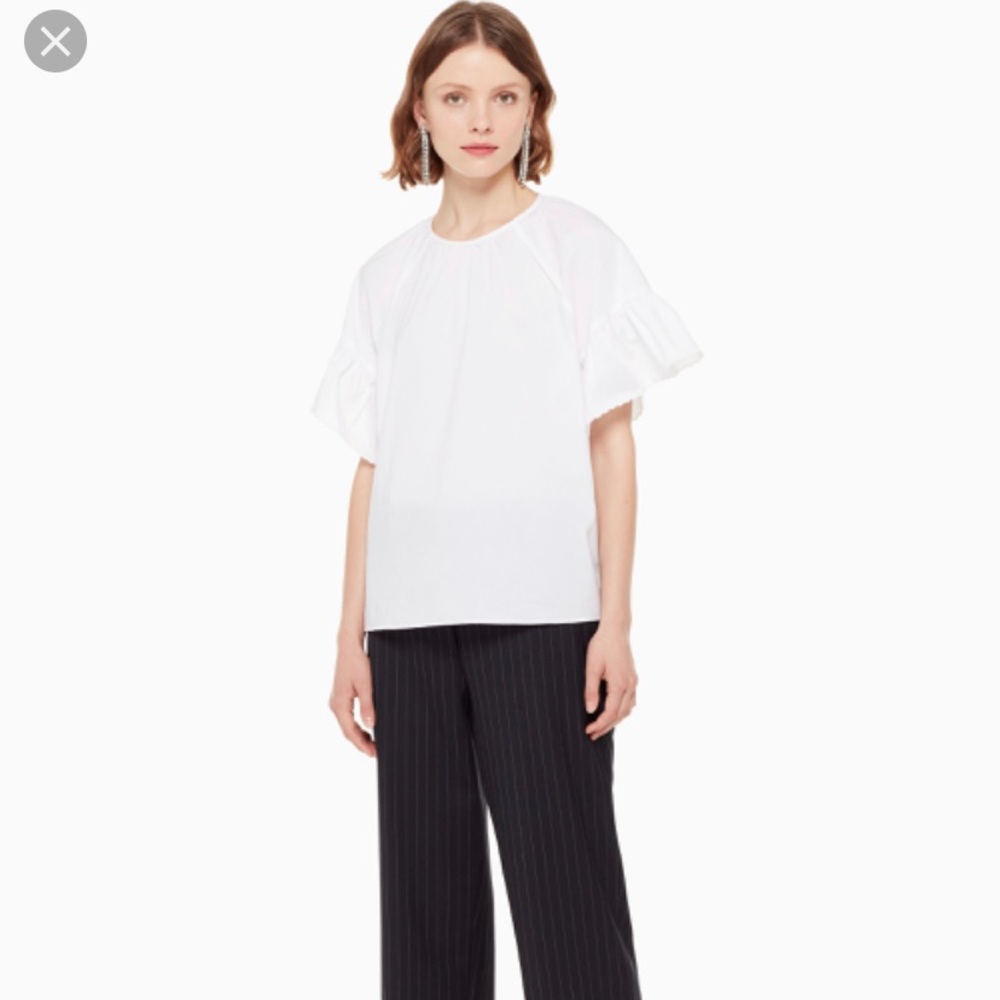 Kate Spade Brooke Street poplin scallop shirt